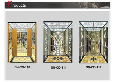 Decoración del panel del acero inoxidable de la cabina del elevador para los edificios residenciales