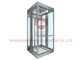 Piso del PVC del diseño interior del elevador del chalet con la luz del acero inoxidable/del tubo