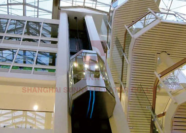 elevador panorámico de visita turístico de excursión de cristal lleno del elevador de alta velocidad 800kg