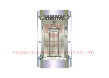 elevador de la observación 2000kg con la cabina de cristal llena de la forma cuadrada